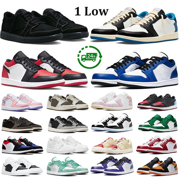 

basketball shoes travis 1 low men women 1s designer reverse mocha black phantom dark mocha panda olive bred toe trainers outdoor sports snea