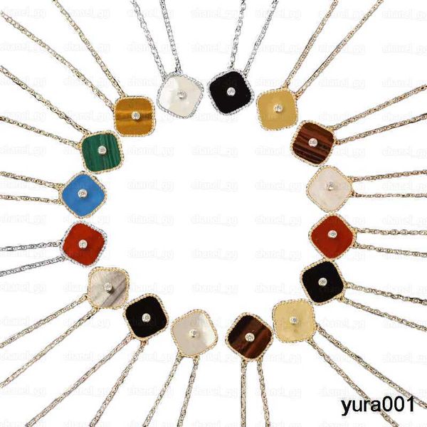 

womens necklaces lucky clover single flower diamond fashion classic necklace ladies chains and girls valentine's day mother's day, Silver