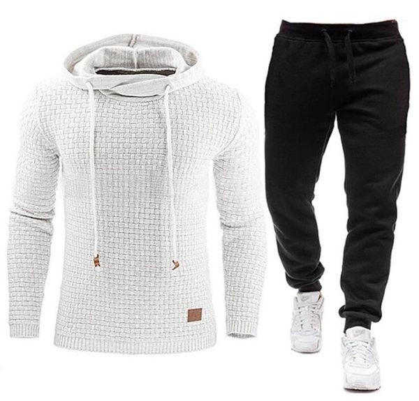 

2021 new tracksuit men brand male solid hooded sweatshirtpants set mens hoodie sweat suit casual sportswear s5xl 17335985, Gray