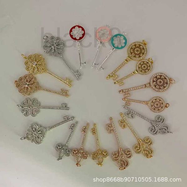

pendant necklaces designer s925 sterling silver love key necklace sweater chain versatile collar chain gold-plated fashion sunflower crown p