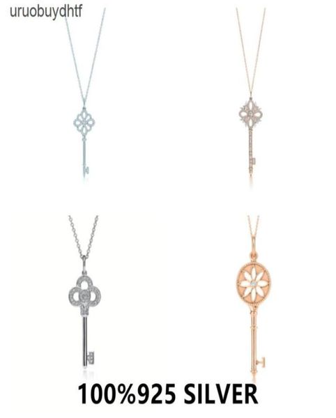 

tf products 925 sterling silver full drill key necklace clavicle chain short choker for women fine jewelrynhfi271f9064401