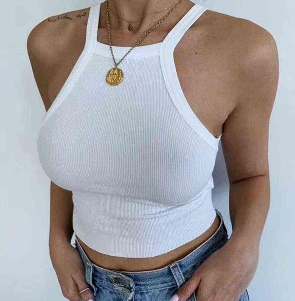 

sleeveless lowcut tank women large uneck tanks nightclub clothing black white casual underwear sports slim vest h9722966