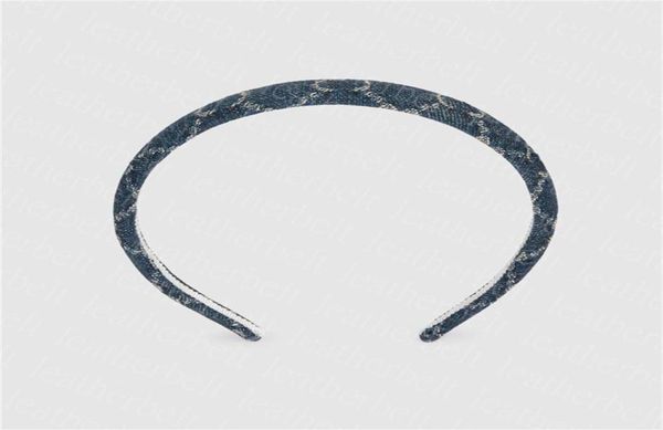 

women denim headband fashion blue hair band street casual letter katyusha exquisite versatile cowboy headwear ladies256k7804158, Silver