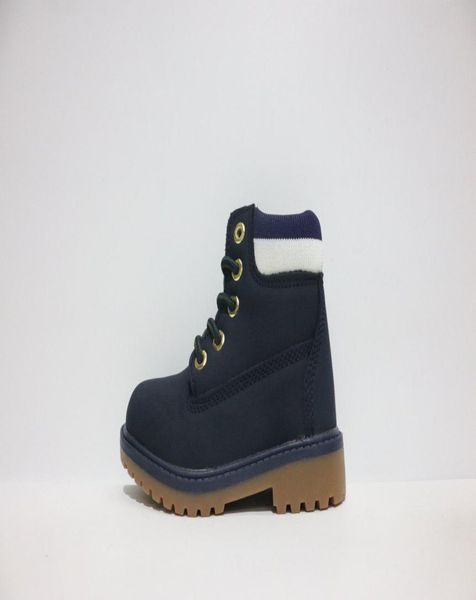 

kids winter waterproof outdoor boots brand couples genuine leather warm boy girl snow boots casual martin boots hiking sports shoe2727621, Black