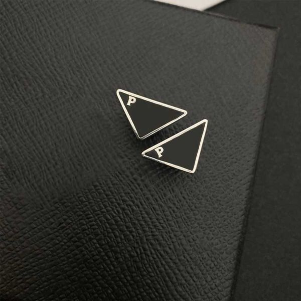 

quality triangle stud earring with stamp fashion jewelry accessories for gift party 4 colors, Golden;silver