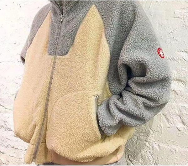 

hip hop cavempt hoodie men women streetwear casual fashion autumn winter warm hairy apricot zipper cav empt ce ce sweatshirts t201634040, Black