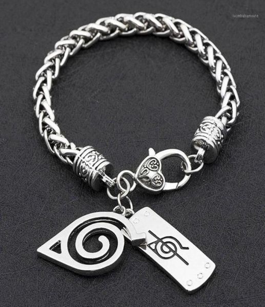 

konoha ninja village logo rebellion forehead alloy bracelet classic geometric charms cosplay bracelets fashion jewelry112977949262971, Golden;silver