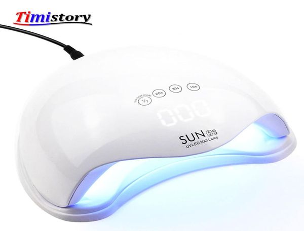 

2018 sun5s new 48w uv lamp led nail lamp nail gel dryer curing uv nail gels polish with infrared sensor bottom 10s30s60s timer j1792928