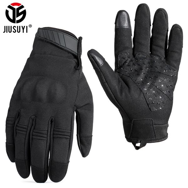 

fingerless gloves touch screen multicam thermal windproof cold weather winter warmer fleece snowboard tactical hard knuckle full finger 2308, Blue;gray