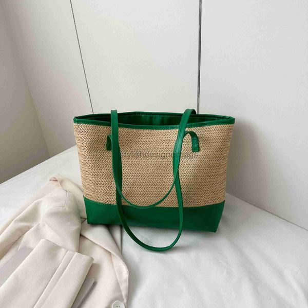 

shoulder bags grass woven bag for women 2023 new versatile simple shoulder bag large capacity tote bag woven bag portable beach bagstylishde
