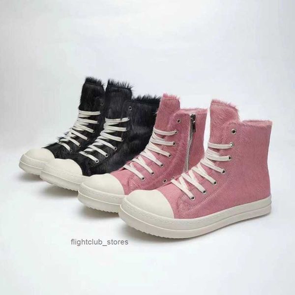 

und casual pink sole ricks high shoes owns shoes womens leather ownes horse fur new thick owenes owens increased street casual sneakers shor, Black