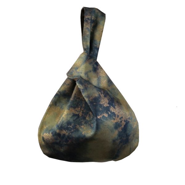 

evening bags washed denim small bag women vintage knot wrist japan style handmade little hands shopper green rose bolsas femininas 230803