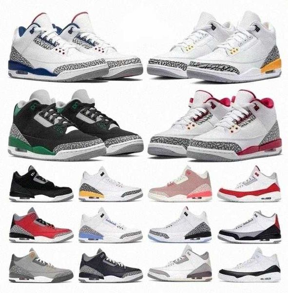

3 basketball shoes 3s sneakers muslin pine green desert elephant dark iris racer blue neapolitan unc cardinal red black clkvr