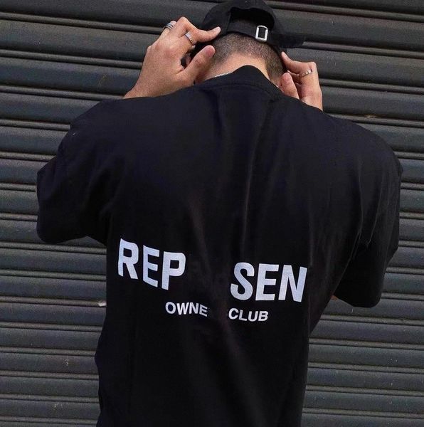 

men's tshirts cotton owner's club reprreesent graphic tee cotton brown grey green blue casual short sleeves oversized size s-xl x9, White;black