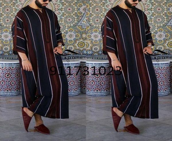 

ethnic clothing 2022 eid ramadan dress muslim fashion clothes man caftan loose casual abaya men modest youth robes qamis homme isl9511270, Red