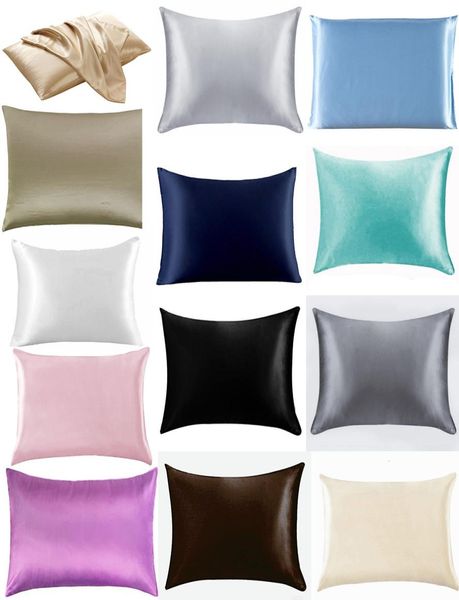 

inch silk satin pillowcase home ice pillows case zipper pillow cover bedding cushion cover m26344338185
