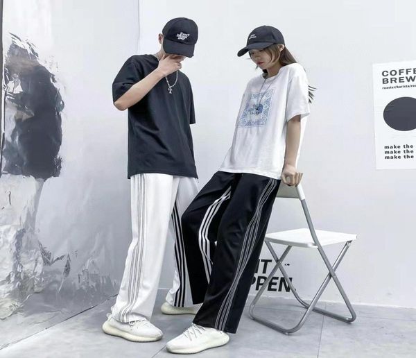 

pants three bar webbing legging wide leg guards sweatpants05136900, Black