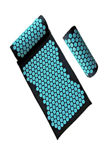 

acupuncture massage cushion pillow relieve stress pain yoga mat cushion body back muscle pain lotus spike pad acupuncture mat9166034