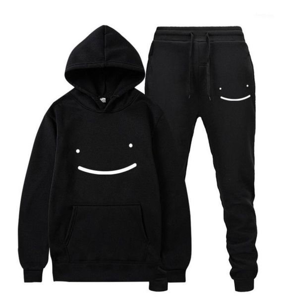 

dream merch two piece set womenmen hoodieslong pants pullover harajuku suit and tracksuit men039s tracksuits5144703, Gray