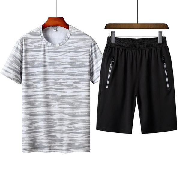 

men set summer men tracksuit shortsleeve t shirt shorts sets 2 pieces shorts casual male sweatshirt sportswear suit tz122967403999442, White;black