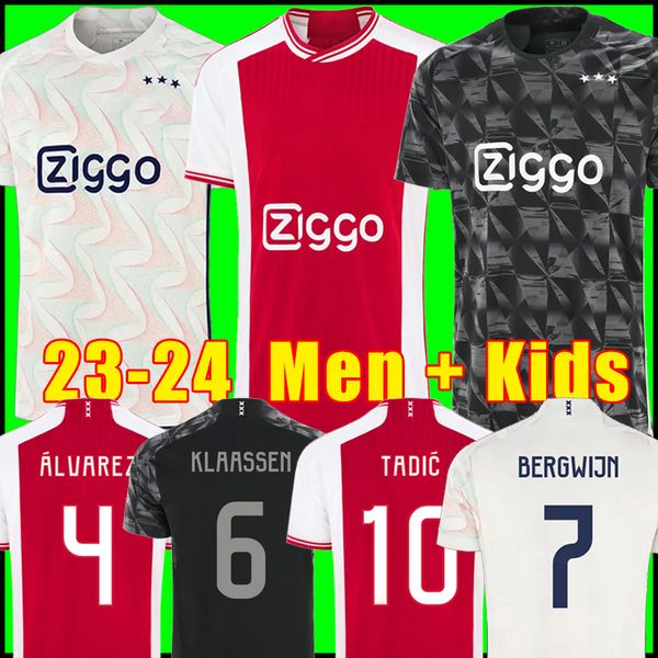 

tadic 23 24 soccer jerseys bassey berghuis klaassen bergwijn marley cruyff kudus 2023 2024 away third 3rd football shirt men kids kit unifor, Black;yellow