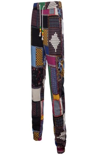 

joycosin 2019 men039s pants autumn winter men pants casual fashion 3d plaid patchwork straight zipper trousers1706436, Black