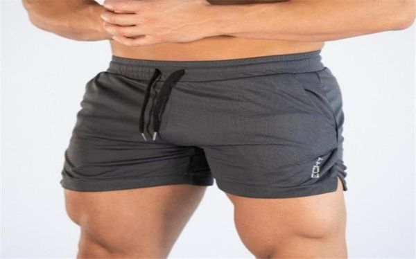 

men bodybuilding shorts joggers gyms fitness crossfit workout sportswear bottoms male casual quick dry beach short pants1133827, White;black