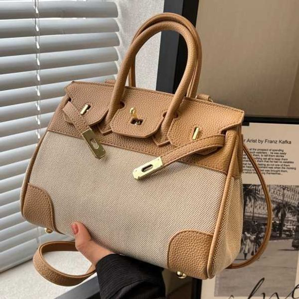 

designer h ermes brikis's tote bags for sale contrast color women's bag 2023 summer new versatile ins crossbody popular handbag wi