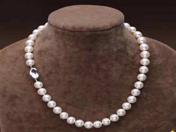 

89mm natural south seas white pearl necklace 18 inch 925 silver clasp310r3589473