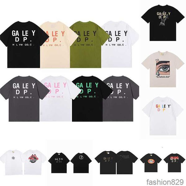 

2023 newstyle mens galleries depts t-shirts tees t shirts women designer cottons man s casual shirt luxurys clothing street clothes, White;black