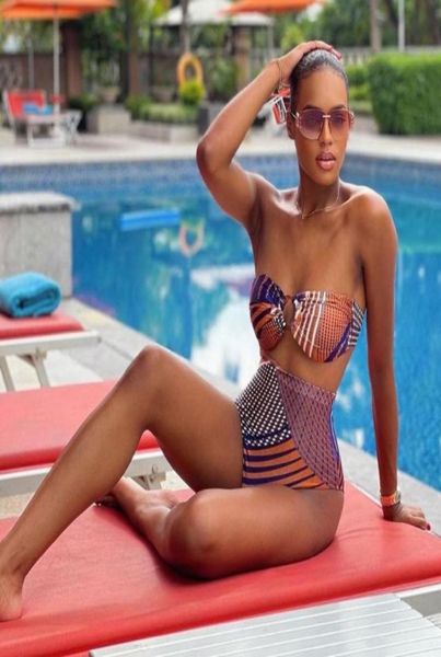 

women039s swimwear summer bikini set bathing suit women bikinis bandeau print striped push up high waist swim wear swimsui5930549, White;black