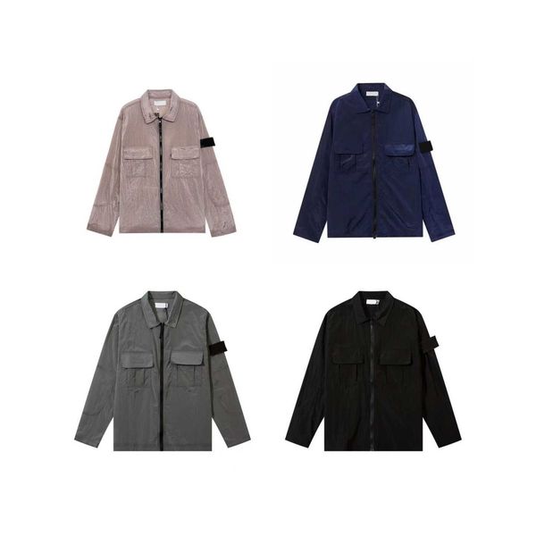 

toney brand men jackets coat metal nylon functional shirt double pocket reflective sun protection windbreaker size m-2xl, Black;brown