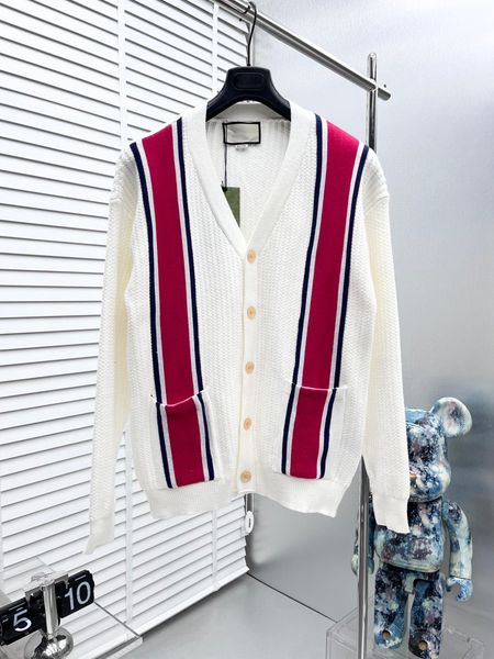 

men's knitwear jacket sweater jacket women's cardigan sweater fashion splicing casual, Black;brown