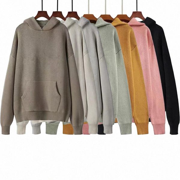 

ess designer mens essentail hoodie spring men sweater hoody pullover autumn essentialhoodie sweatshirt loose long sleeve hooded jumper v03h#, Black