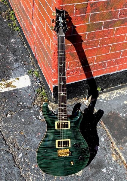 

prs 1995 prs 10th anniversary teal black strings electric guitar made in china with 1550708