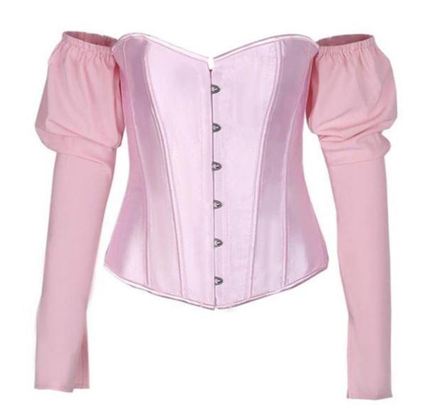 

lolita off the shoulder women laceup vintage steampunk gothic renaissance victorian corset blouse long sleeve shirts wom2541401, White