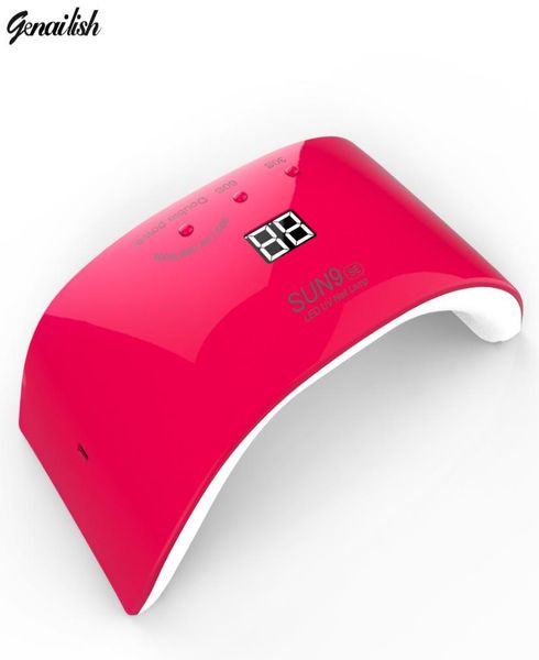 

genailish led uv lamp nail dryer 24w motion sensor hightech leds double light nail lamp uv gel polish art tools sun9se7076159