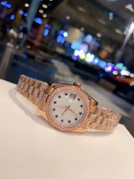 

aaa designer women's watch quartz movement 31mm size 316 stainless steel case with diamond small red book five colors, Slivery;brown