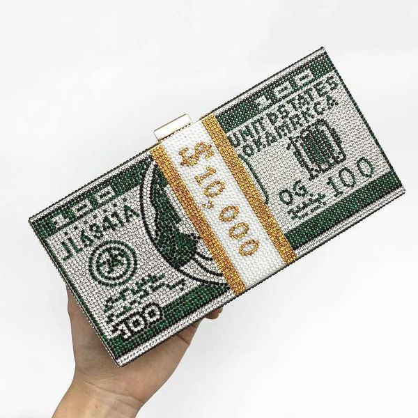 

2023 new full diamond small square bag us dollar dinner bag inlaid with fashion water female 230804