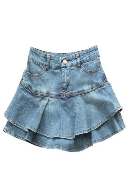 

summer low waist a line denim skirt women pleated mini jeans skirts korean style casual faldas mujer 2106237994960, Black
