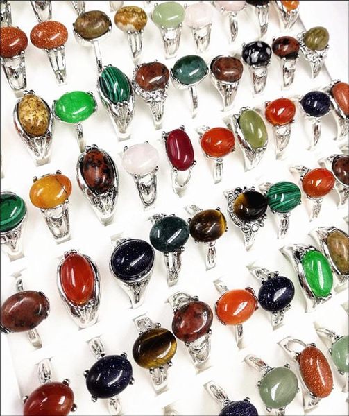 

whole 100pcslot women039s stone solitaire rings silver mix styles fashion jewelry ring brand new drop party gifts1615246, Golden;silver