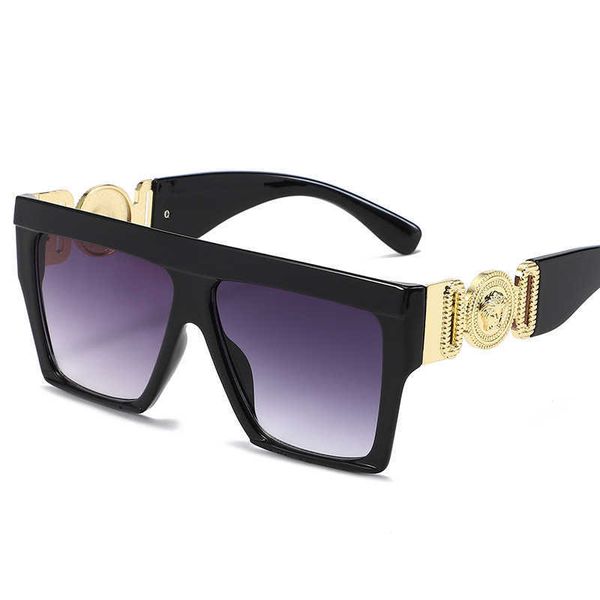 

new star fan jiaren personality pc large sunglasses fashion frame glasses men and women, White;black