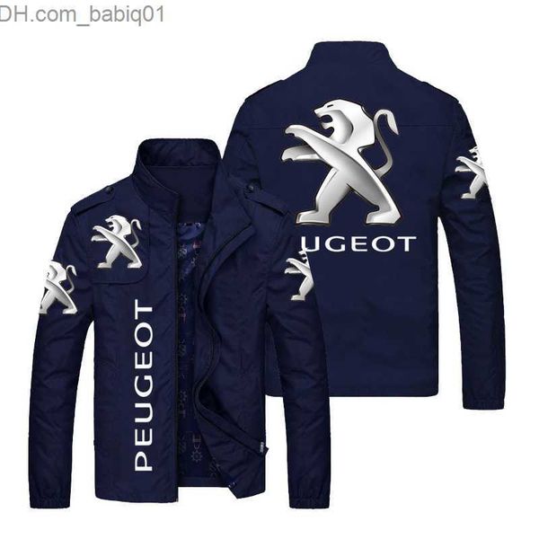 

men's jackets men's fashion peugeot track jacket streetwear spring and autumn long sleeve solid color casual aviator men's pu, Black;brown
