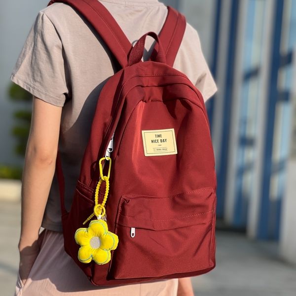 

school bags minimalist style women backpack nylon waterproof student bag large capacity travel backpacks for girls casual bookbags 230804