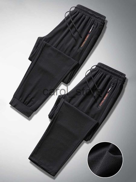 

men's pants summer breathable mesh black sweatpants men joggers sportswear baggy trousers male casual track pants plus size 7xl 8xl 9xl