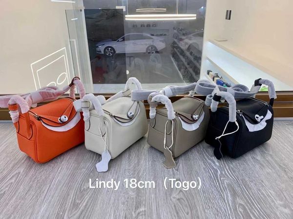

h ermes lindiss tote bags original edition online store 2023diy lindi bag mini material litchi pattern homemade handmade womens with real lo