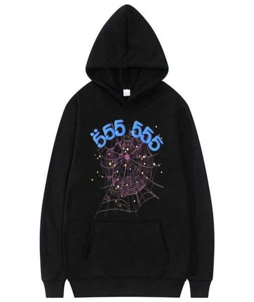 

fashion creativity angel number hoodie men women web pattern sweatshirt loose clothing 229871275, Black