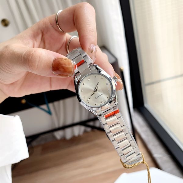 

stainless steel women watches quartz movement japan battery waterproof wristwatch luminous dress clock designer analog lady diamond scale mo, Slivery;brown