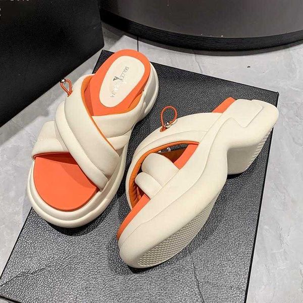 

dress shoes platform sandals for women denim open toe wedges outdoor indoor chunky slipper casual classic brand 6.5cm, Black