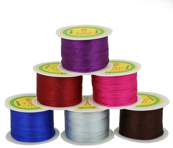 

new arrival 49yards 2mm braided rope necklace cord chinese knot cord macrame rope string jewelry thread for diy craft making8786628, Black;white